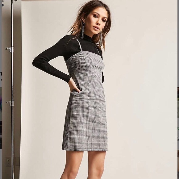 glen plaid mini dress